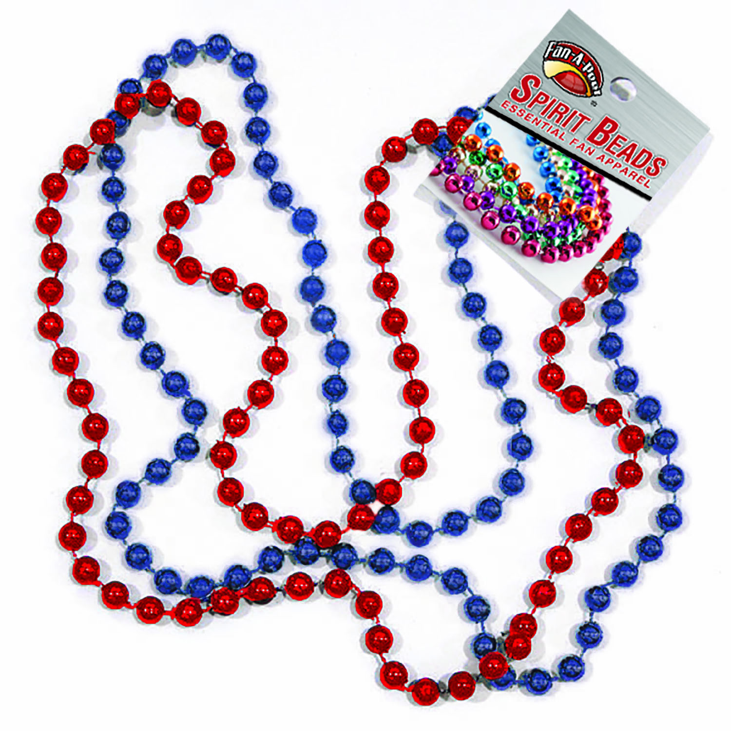 Spirit Beads By Fan-A-Peel - Navy Blue & Red Bead Necklaces 2 Pack